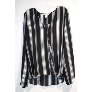 White House Black Market Striped Blouse